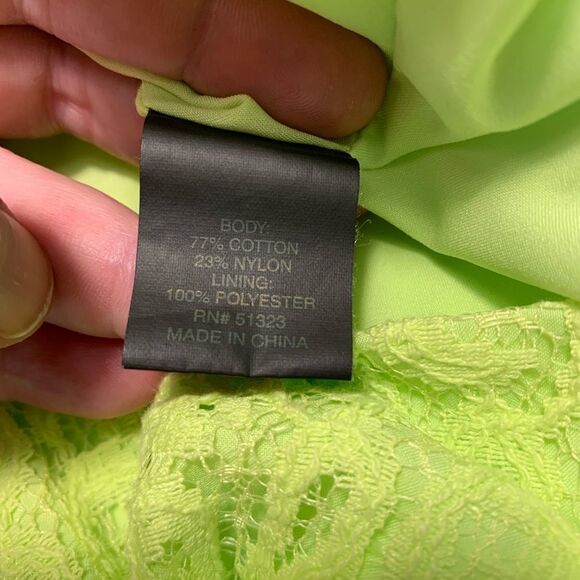 Cynthia Steffe Neon Lace Sleeveless Dress Sz 2 - Picture 5 of 7